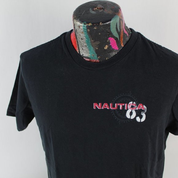 Nautica N-83 Sailing Graphic T-Shirt Navy Size Small Mens Spell Out Logo Cotton - Picture 3 of 7